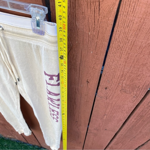 Cream Sweatpants with Purple 'FLAWLESS' Print - Picture 5 of 12